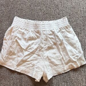 Reformation White Linen Skirt